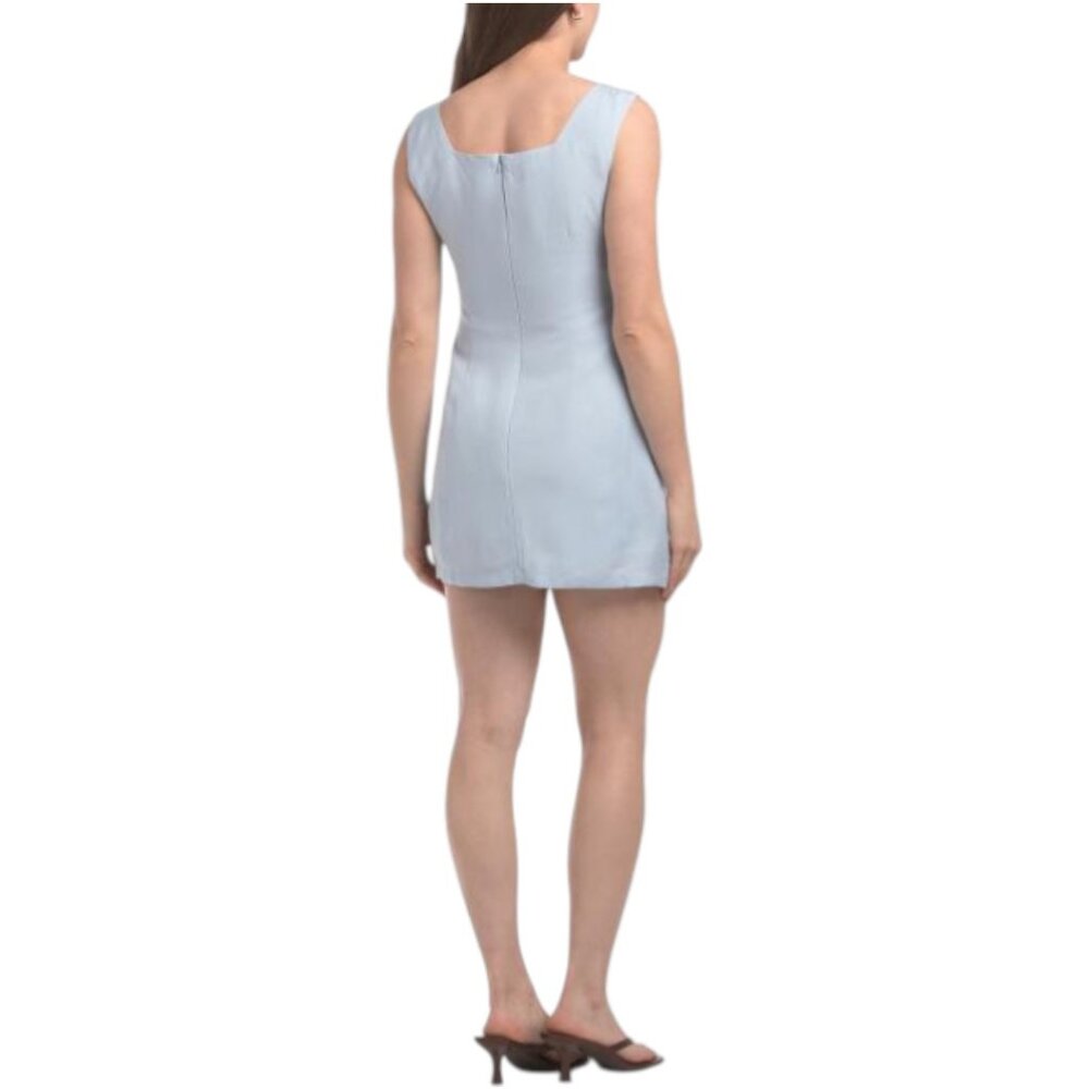 FRENCH CONNECTION Birdie Linen Blend Square Neck Mini Dress - Picture 2 of 4